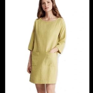 Eileen Fisher Organic Cotton Boat Neck Tunic Dress